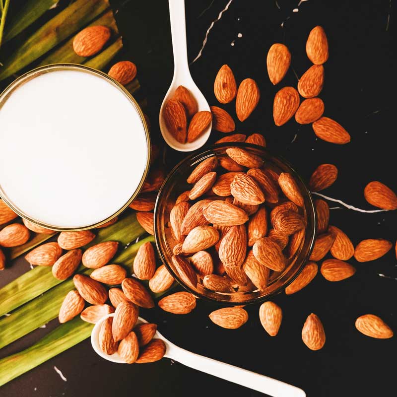 Photo montrant des amandes